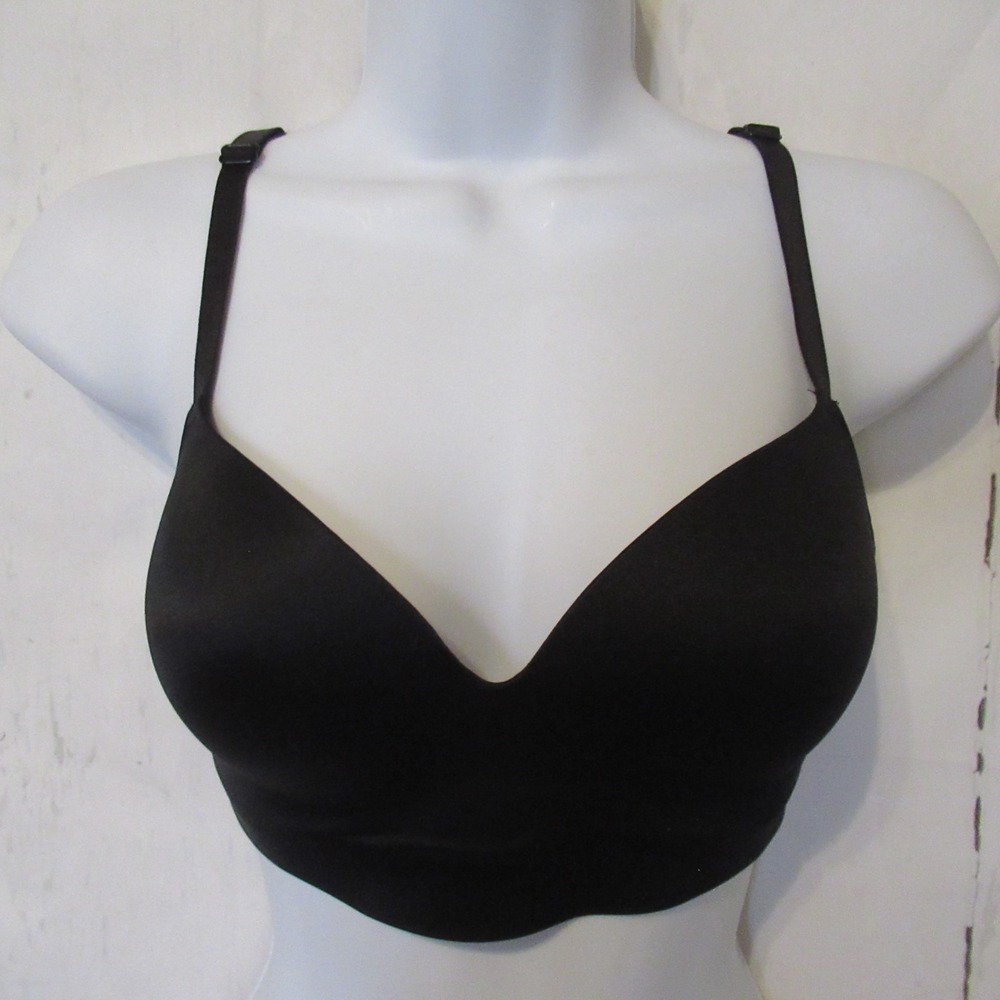 Soma Bra 32C Black Lace Enbliss Luxe Wireless J Hook Back Closure‎ Wire Free